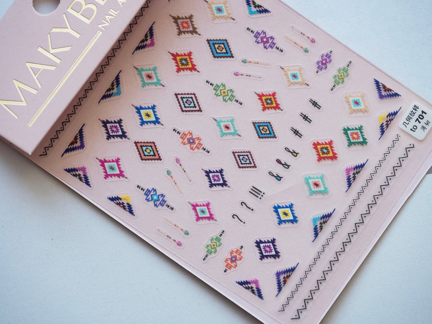 Tribal Pattern, Geometric Boho & Feather Ultra Thin Nail Decals | Peel Off Nail Art Stickers