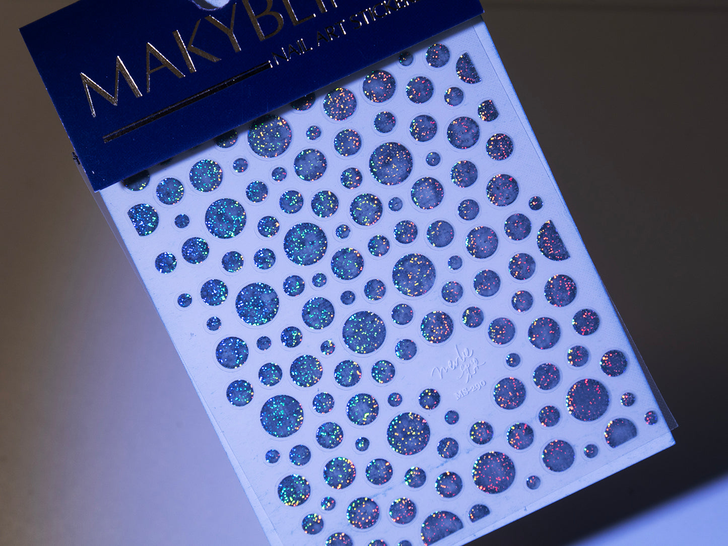 Holographic Glitter Dot Nail Stickers, Iridescent Circle Nail Decals, Laser Bubble Nail Art Stickers