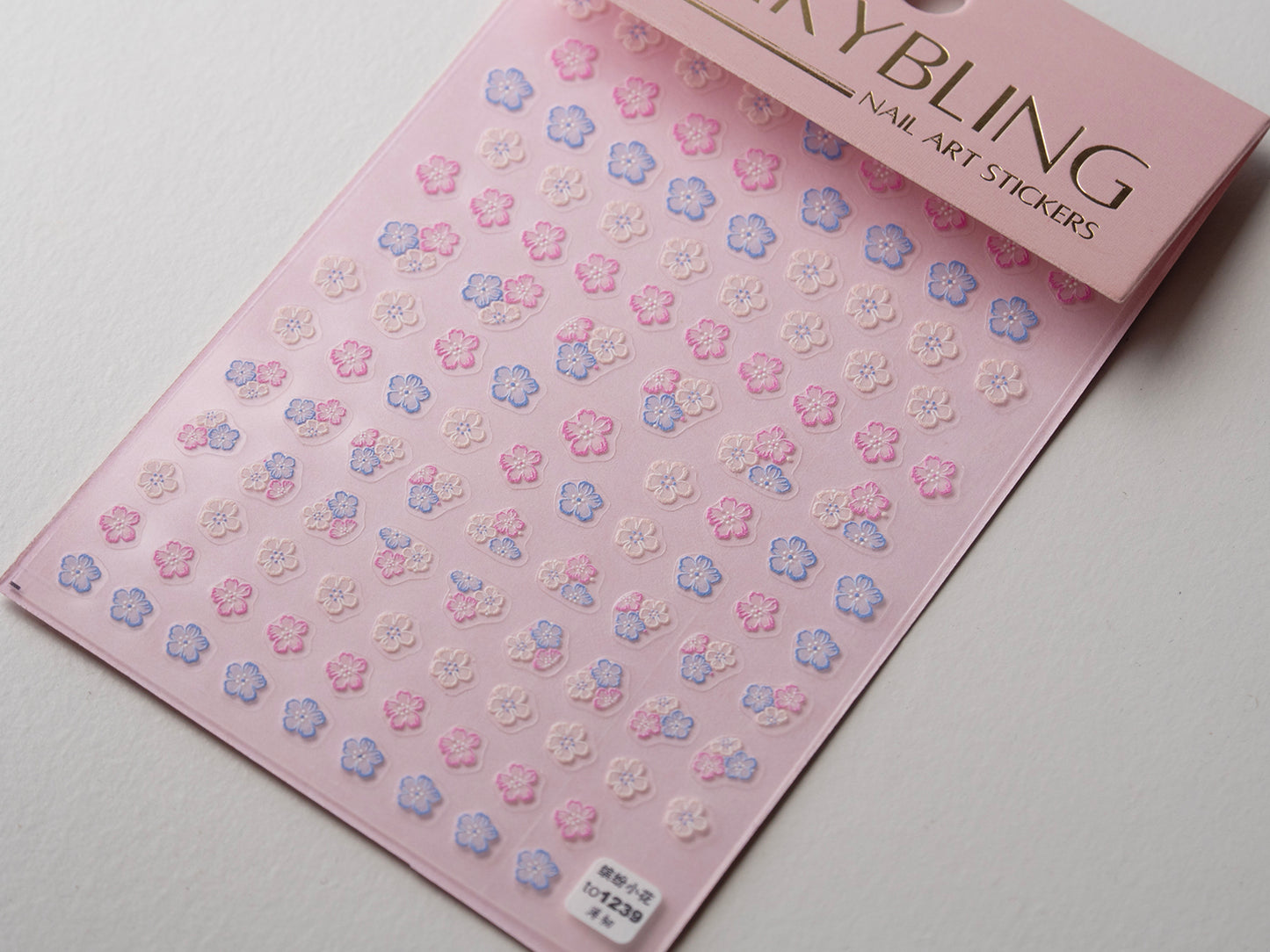 Pink Cherry Blossom Nail Stickers, Sakura Nail Decals, Japanese Floral Nail Art