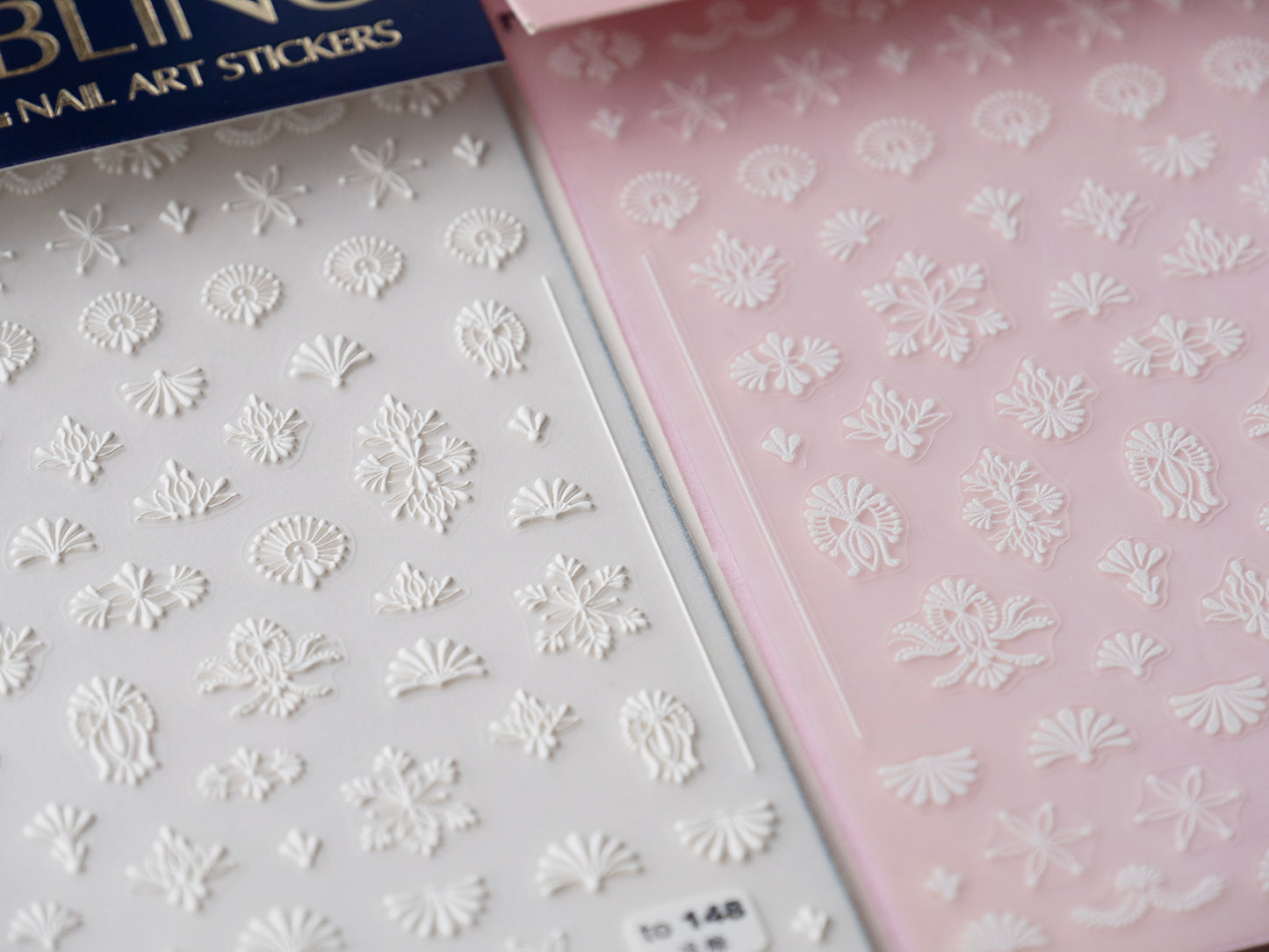 White Lace Nail Art Stickers Textile Lace Texture Mandala Nail Stickers, Boho Ornamental Decal