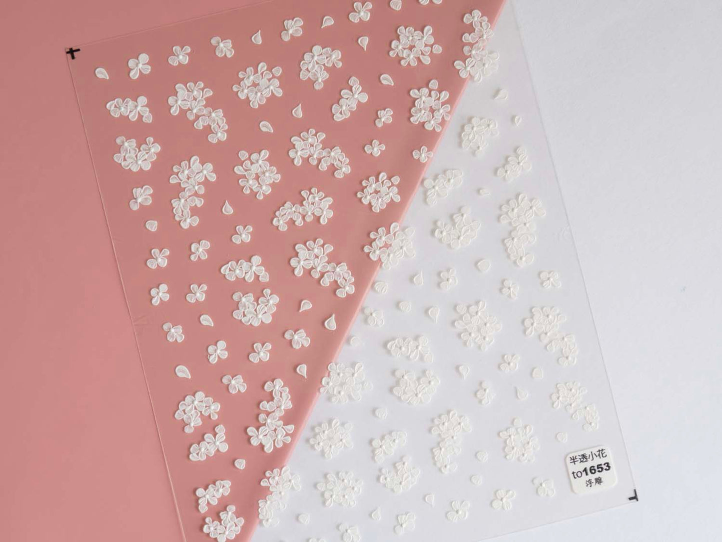 White Embroidered Flower Nail Stickers, 3D Floral Nail Art Decals, Lace Flower Stickers, Embroidery Nail Art, Romantic Wedding Nails