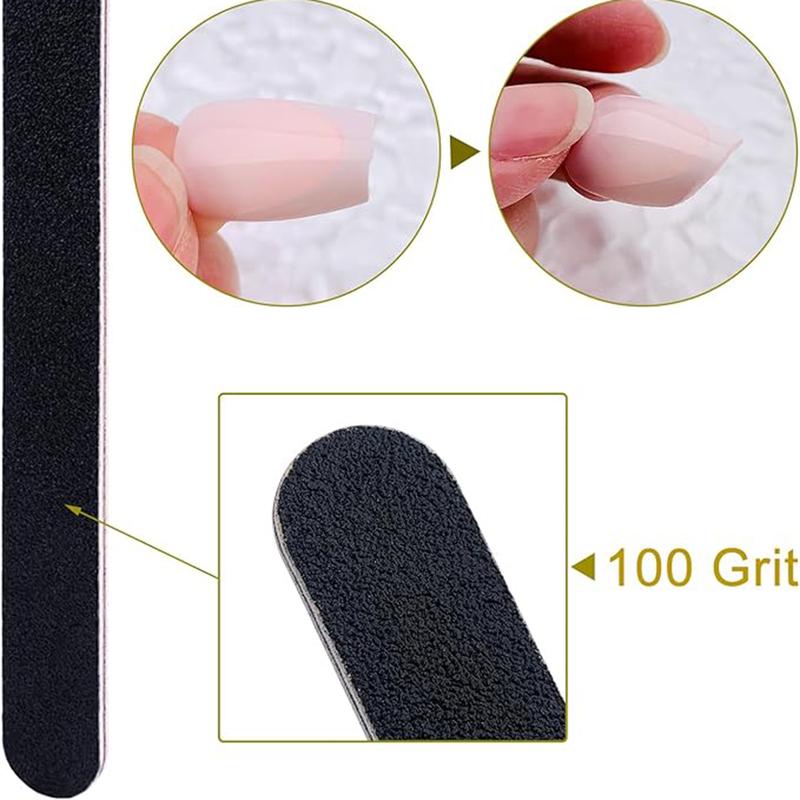 Nail Stand Kit for Press On Nails Display Practice with 10 pcs of black nail Files and Double sided Tape