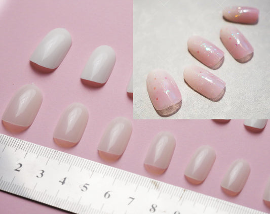 100 pcs Full Cover Cute Round False Fake Nails Tips Manicure nail well tips/Japanese style Acrylic UV gel nail polish Manicure Nail Tips