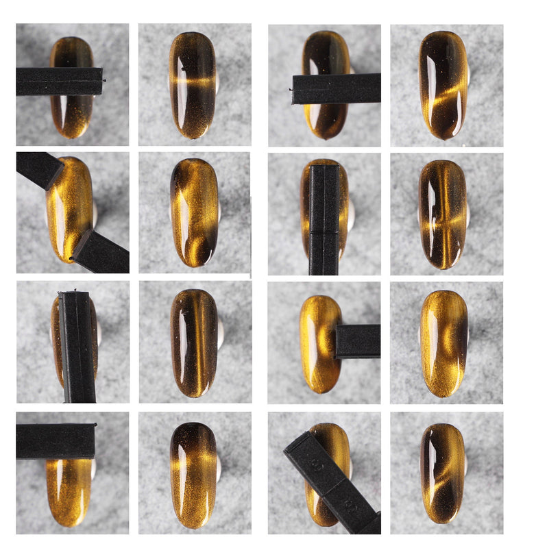 Cat Eye Nail Magnet Tool Set – Cat Eye Gel Magnet, Magnetic Beads Wand & Y-Shape Love Clip for 3D Nail Art