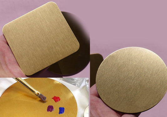 Gold Brass Nail 3D Paint Color Palette / Golden Display Plate/ Instagram Photo Shoot False Nail Tips display board/ Mix Color Nail Palette