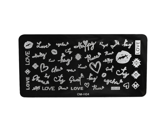 Love and Heart Nail Art Stamping Image Plates