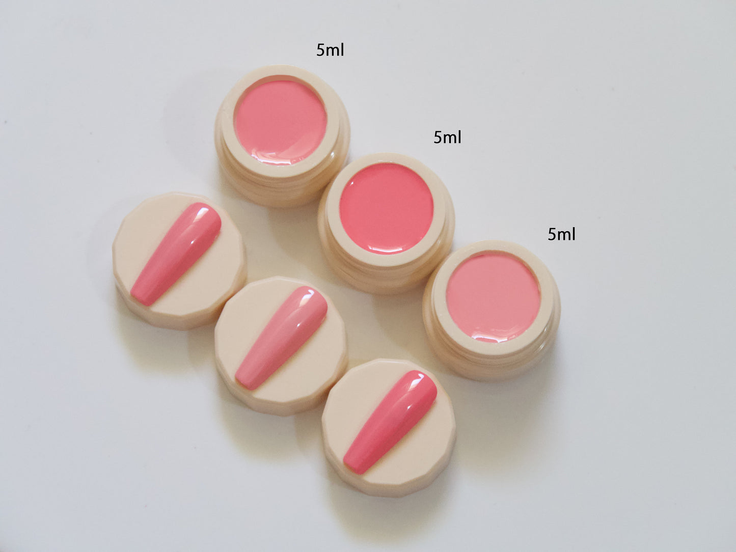 3pcs Barbie Pink Solid Jelly UV Gel Nail Art / Cherry Blossom Sakura Gel Polish/ Pudding Pinky UV Gels Creamy Gel Manicure Pedicure