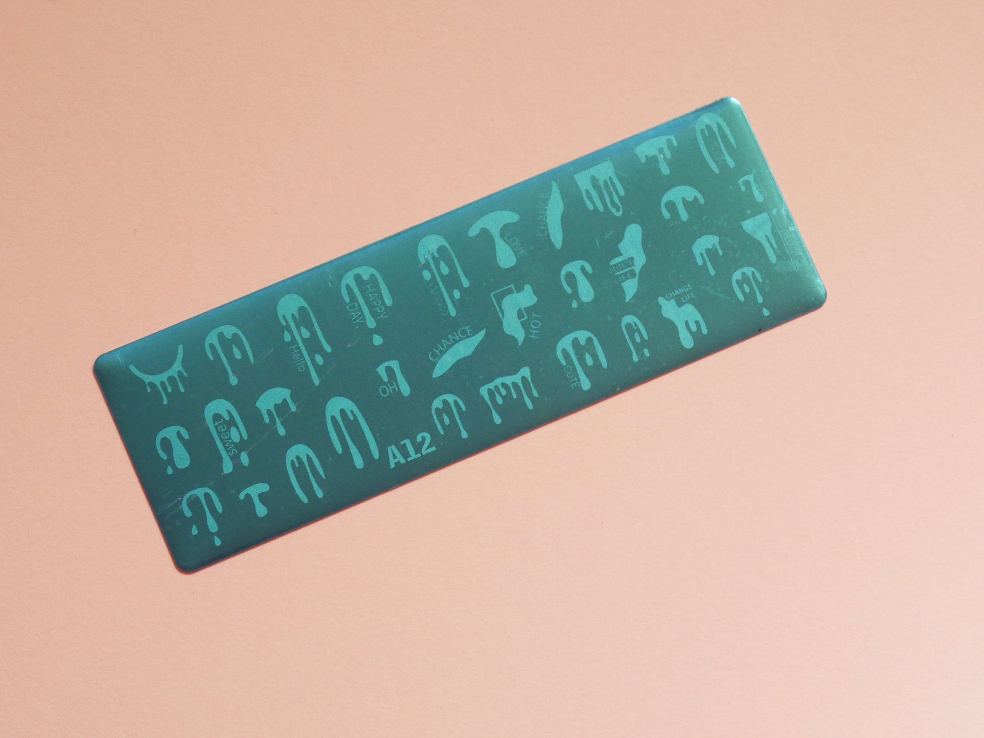 Melting Emoji French Nail Art Stamping Template Plates/ Smiley Face Melted Kawaii Lovely Lucky Patterns Stamp Plate Manicure Nail Designs