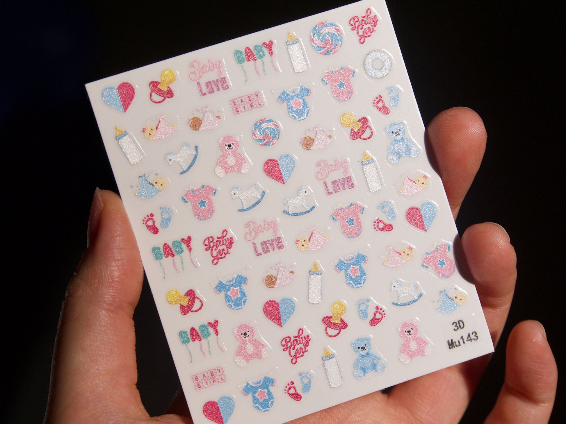 Baby Shower Nail Sticker /Baby Shower Favor Ideas Children Infant Kids Stickers Self Adhesive Decals/ It's a girl ! It's a boy Nail Decal