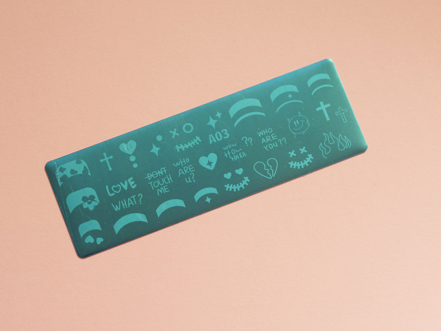 Melting Emoji French Nail Art Stamping Template Plates/ Smiley Face Melted Kawaii Lovely Lucky Patterns Stamp Plate Manicure Nail Designs