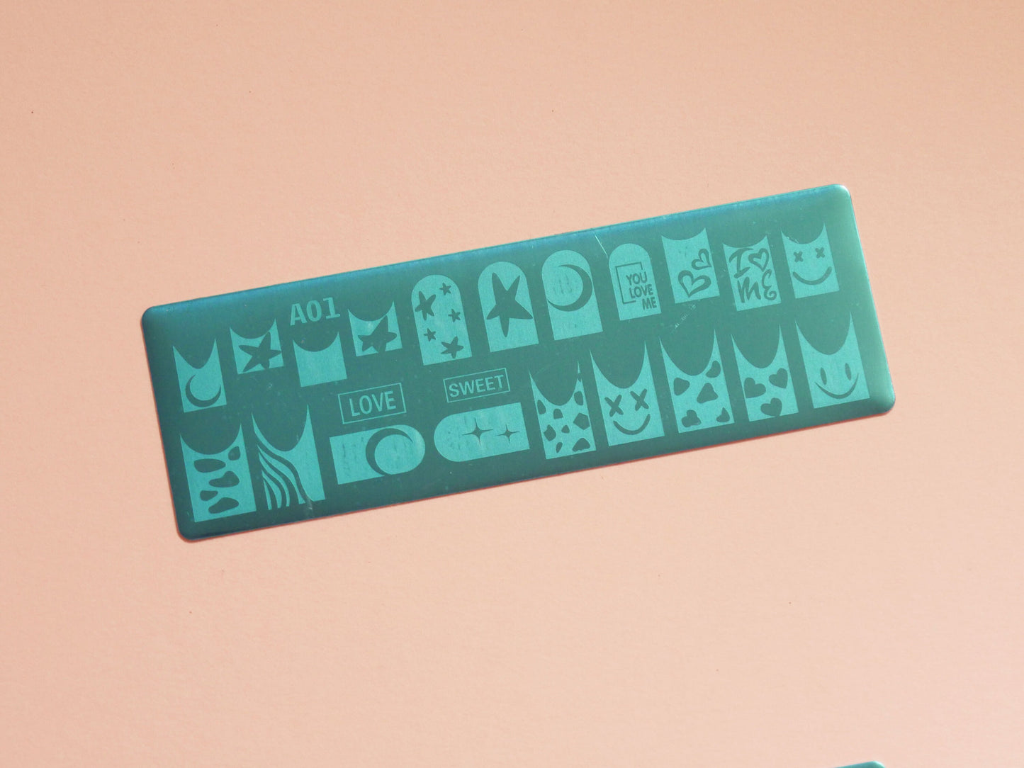 Melting Emoji French Nail Art Stamping Template Plates/ Smiley Face Melted Kawaii Lovely Lucky Patterns Stamp Plate Manicure Nail Designs