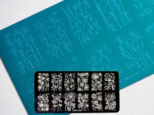 Floral Nail Art Stamping Image Plates