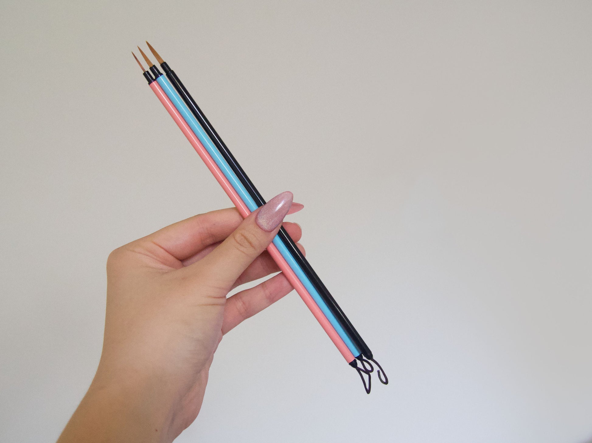 Mink Hair Nail Brush Flower Painting Detailing Striping Nail Art Pen, liner brush, Water Color Paint Brushes Thin Bamboo Handle Tool Supply