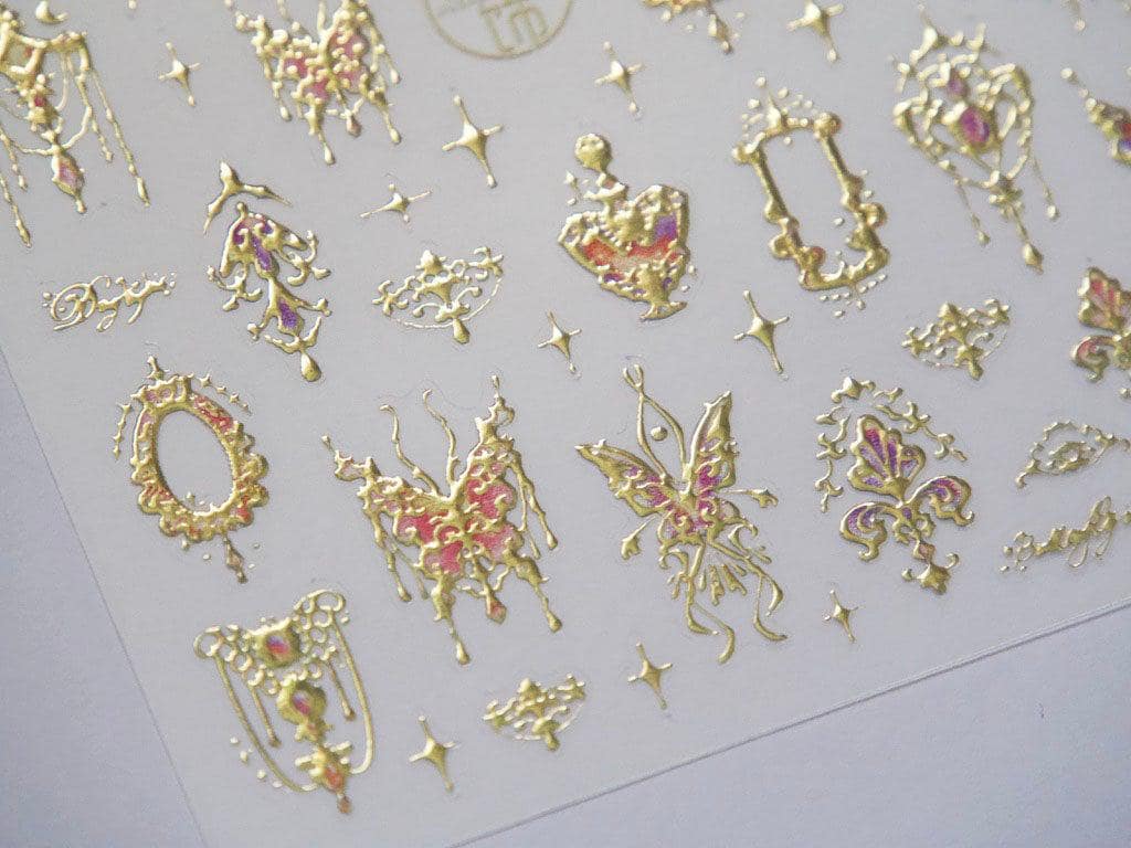 Gilding Butterfly Chandelier Nail sticker