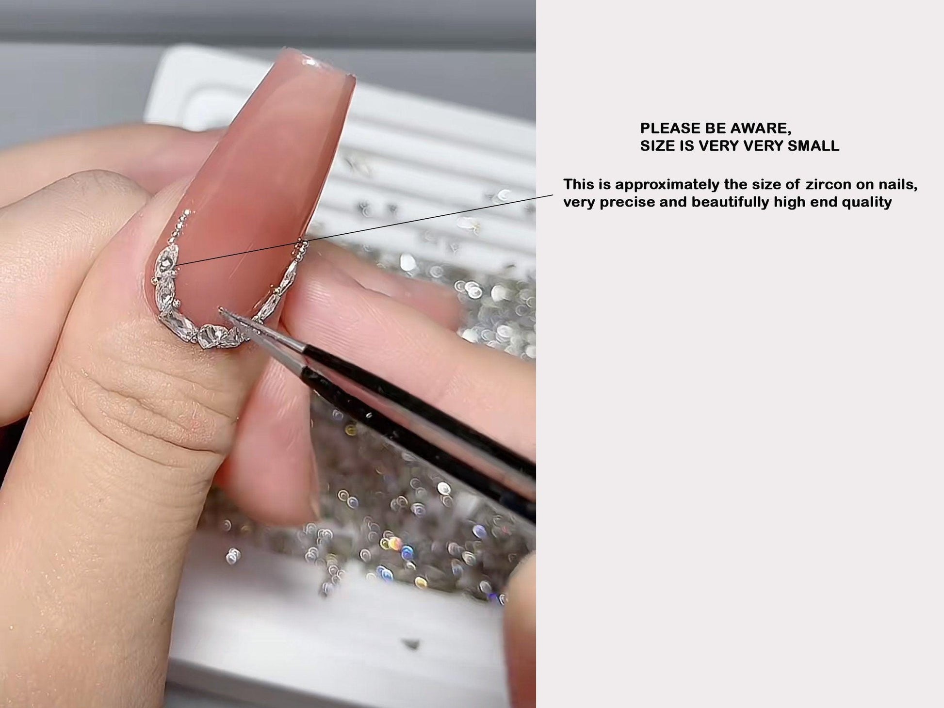 50pcs Mini Zircon Gemstones Nail Decal/ Blingbling Clear& Colorful Zircons Nails Jewelry Ornaments/ Versatile Elegant Manicure Studs