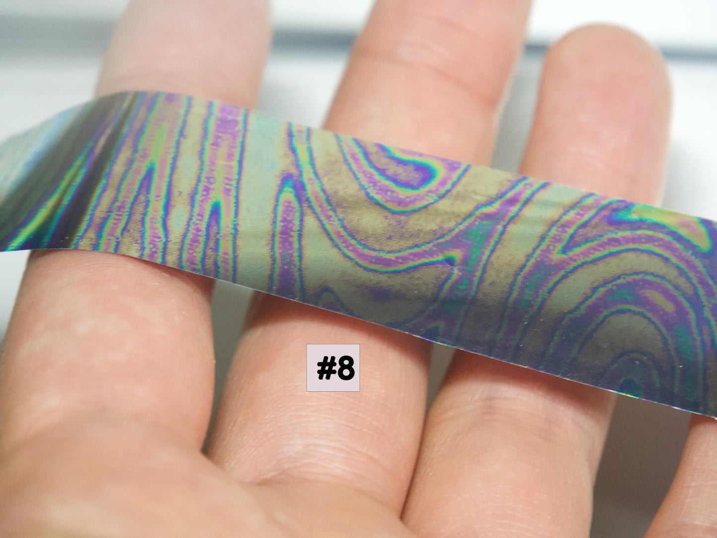 Iridescent Rainbow Nail Art Foil: Chameleon Opal Star Decal
