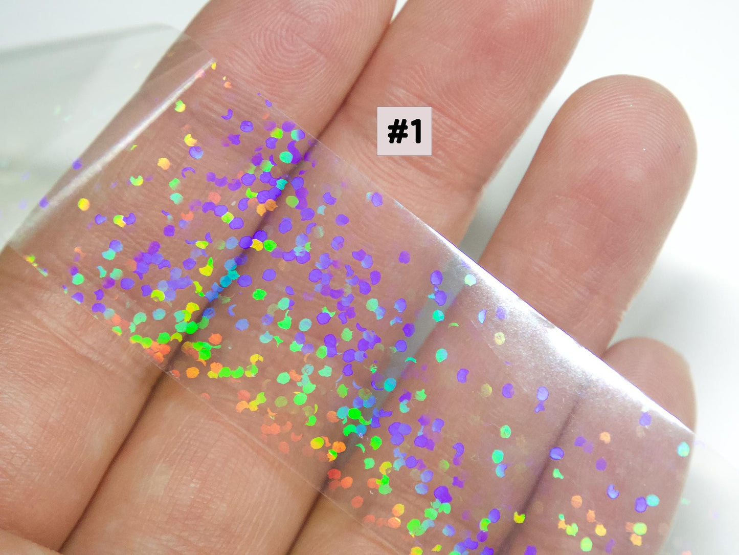 Iridescent Rainbow Nail Art Foil: Chameleon Opal Star Decal