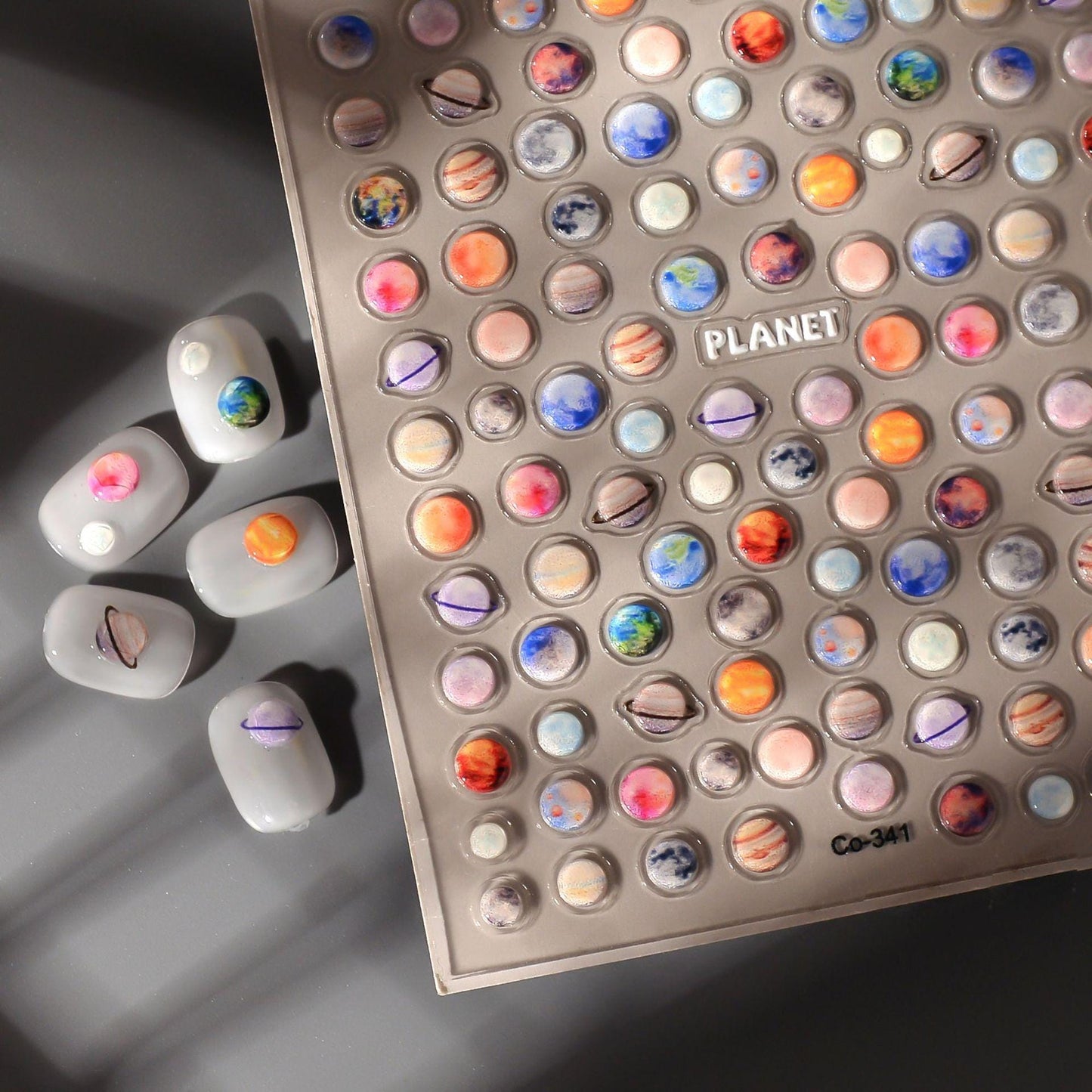 3D Planet Nail Art Stickers: Jelly Universe Space Decals