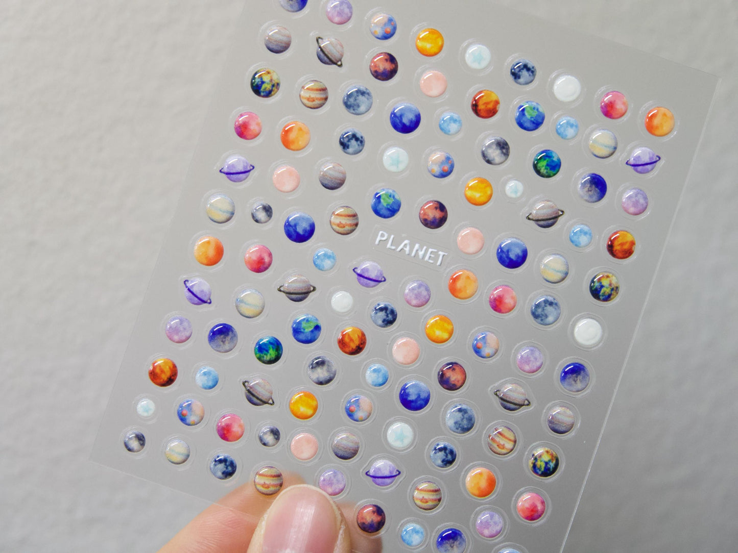 3D Planet Nail Art Stickers: Jelly Universe Space Decals