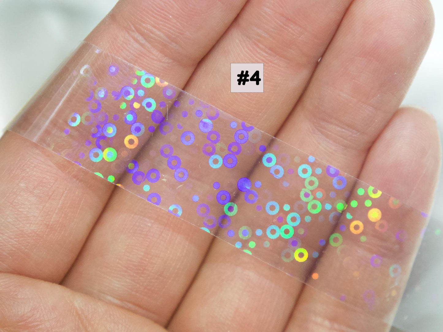 Iridescent Rainbow Nail Art Foil: Chameleon Opal Star Decal