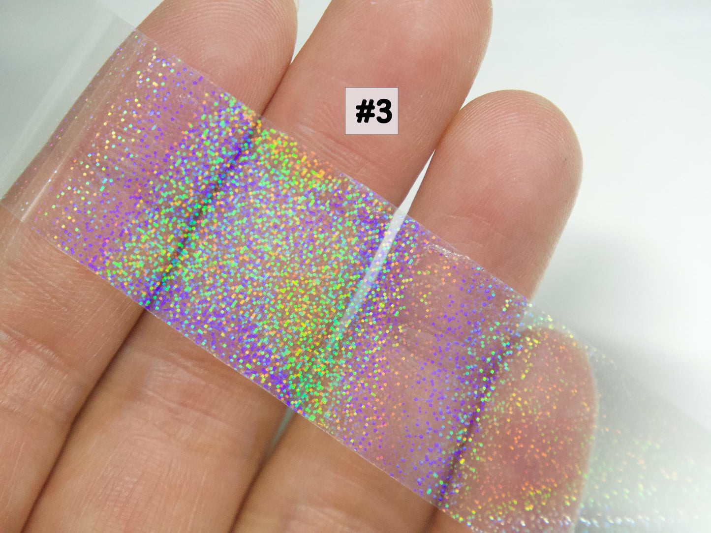 Iridescent Rainbow Nail Art Foil: Chameleon Opal Star Decal