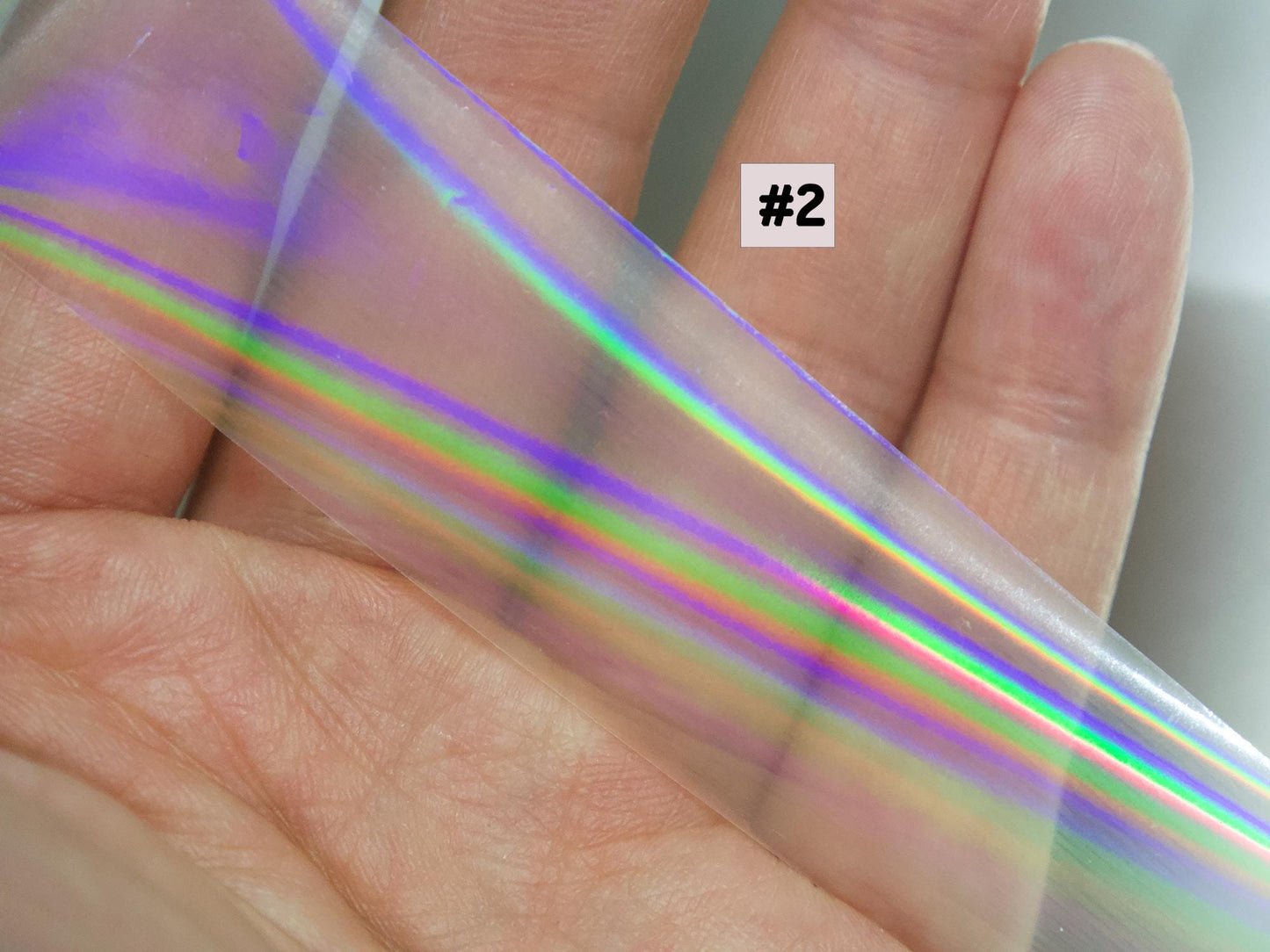 Iridescent Rainbow Nail Art Foil: Chameleon Opal Star Decal