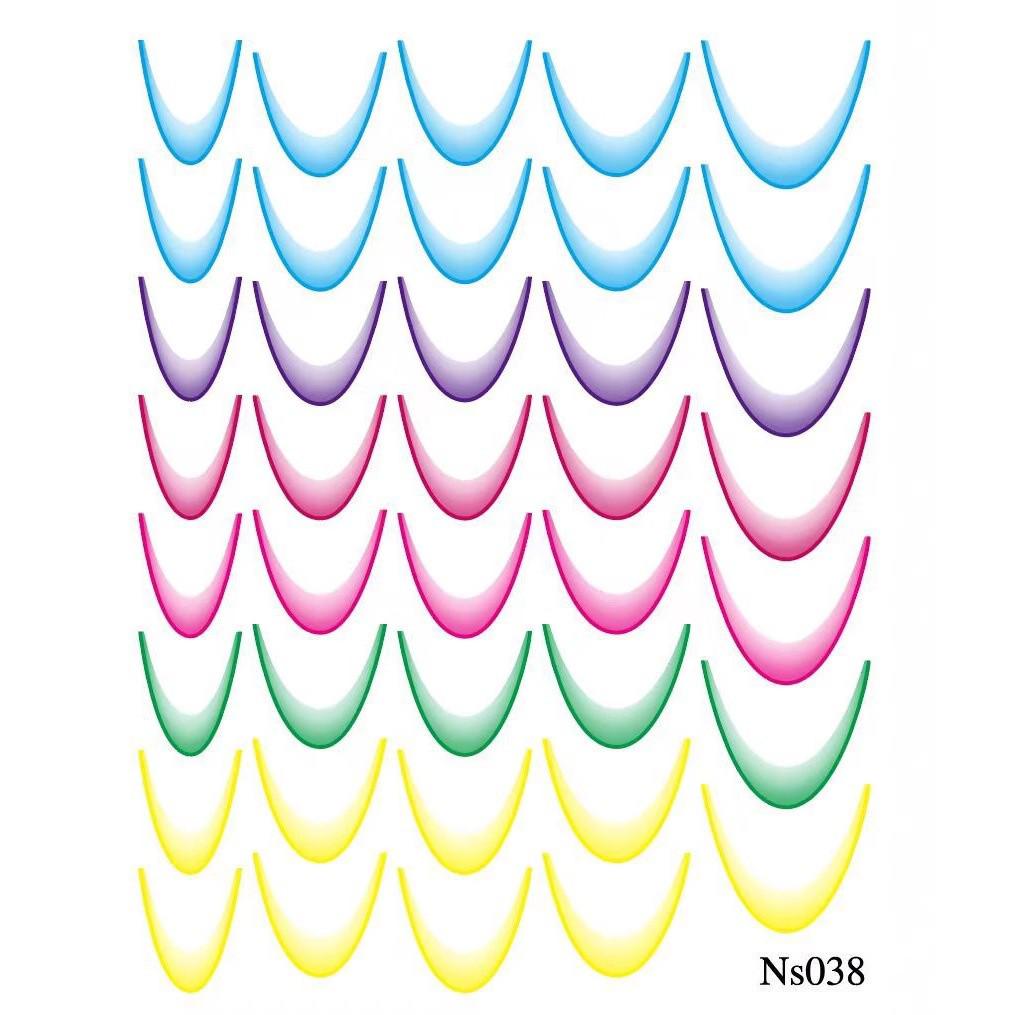French Gradient Nail Stickers: Gold Silver Ombre DIY Nail Art