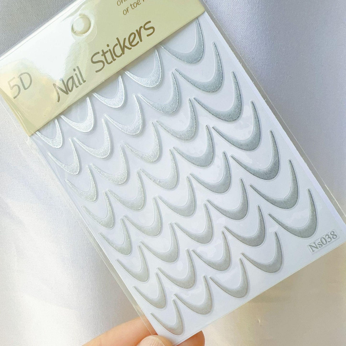 French Gradient Nail Stickers: Gold Silver Ombre DIY Nail Art