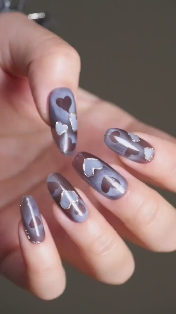 Gradient Hollowed Nail Template Sticker