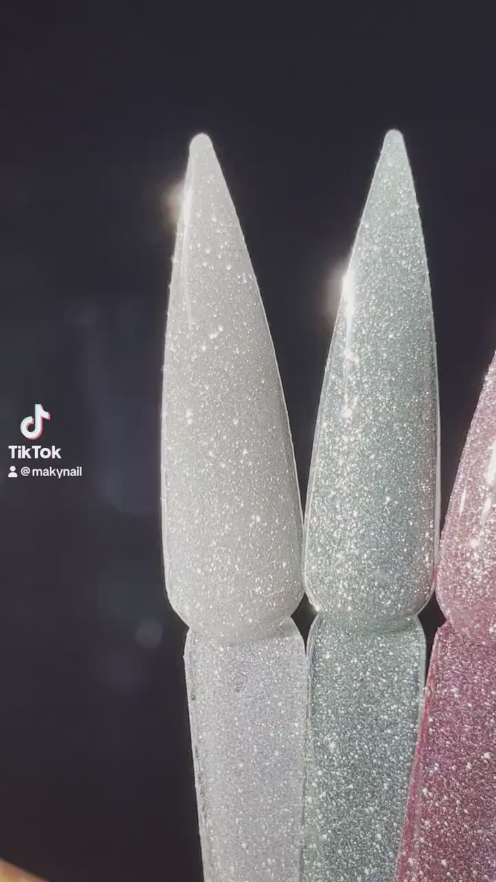Reflective Glitter Sparkling Nails Customized Press on Nail