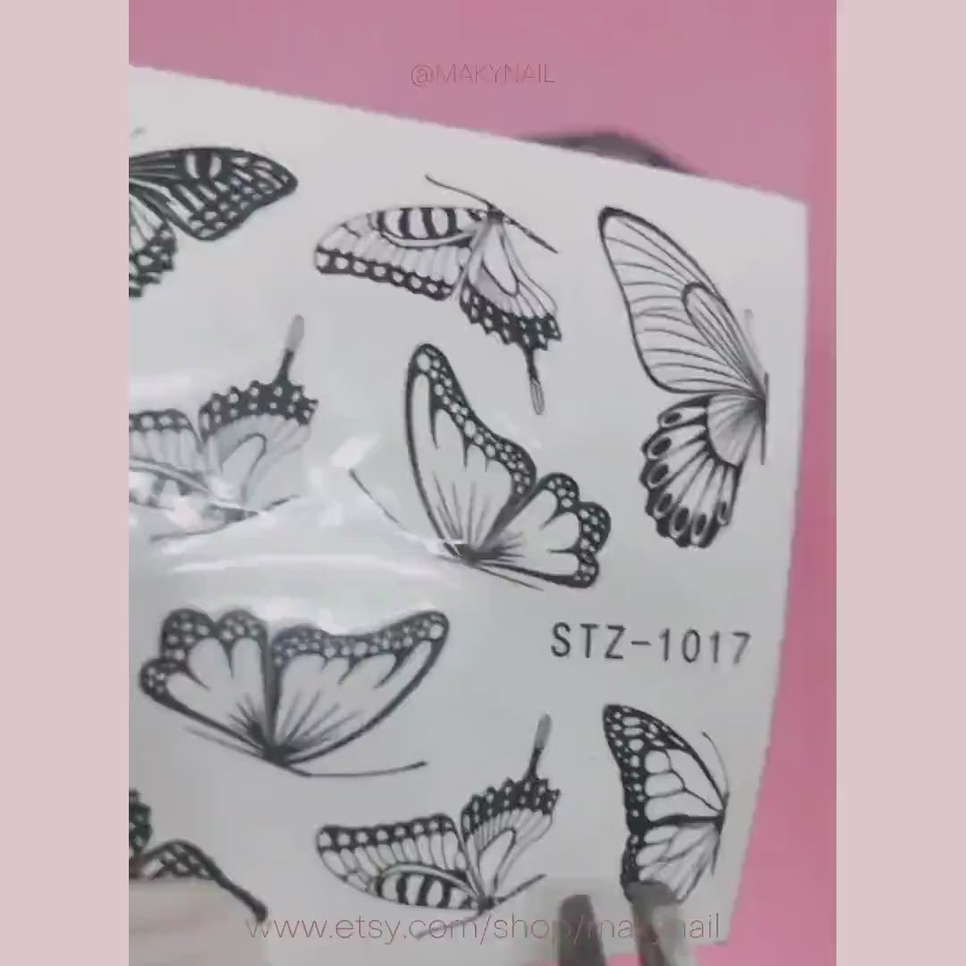 5pcs Butterfly Nail Tattoos