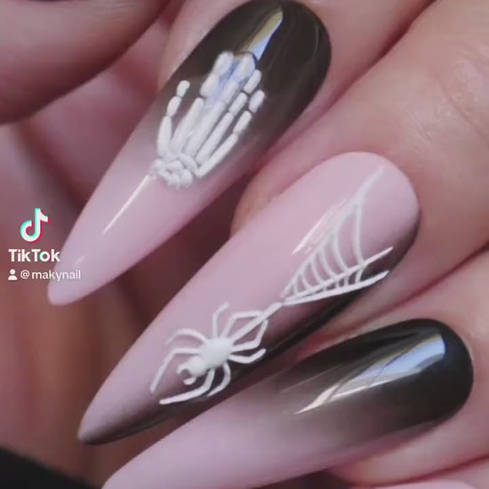 Black Pink Ombre Gradient Customized Press on Nails