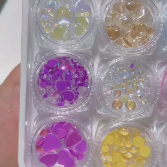 80pcs Polar light Glass Beads Nail Art