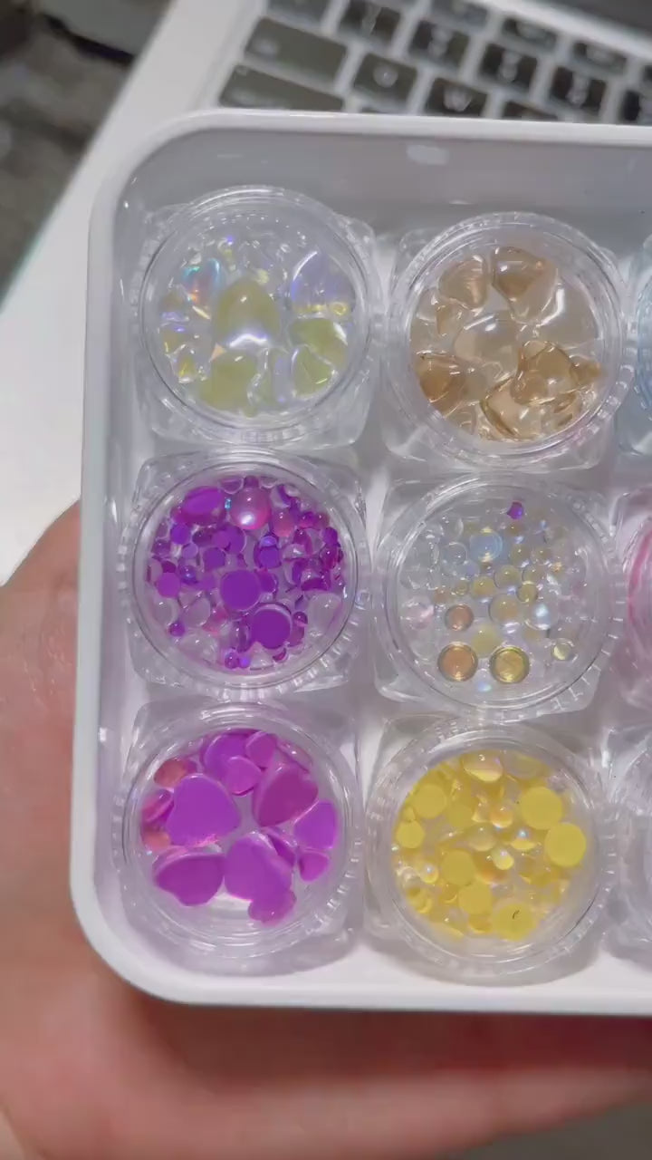 80pcs Polar light Glass Beads Nail Art