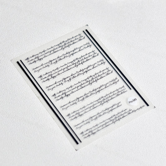 Calligraphy Black Nail Sticker/ Artistic Writing Theme nail sticker