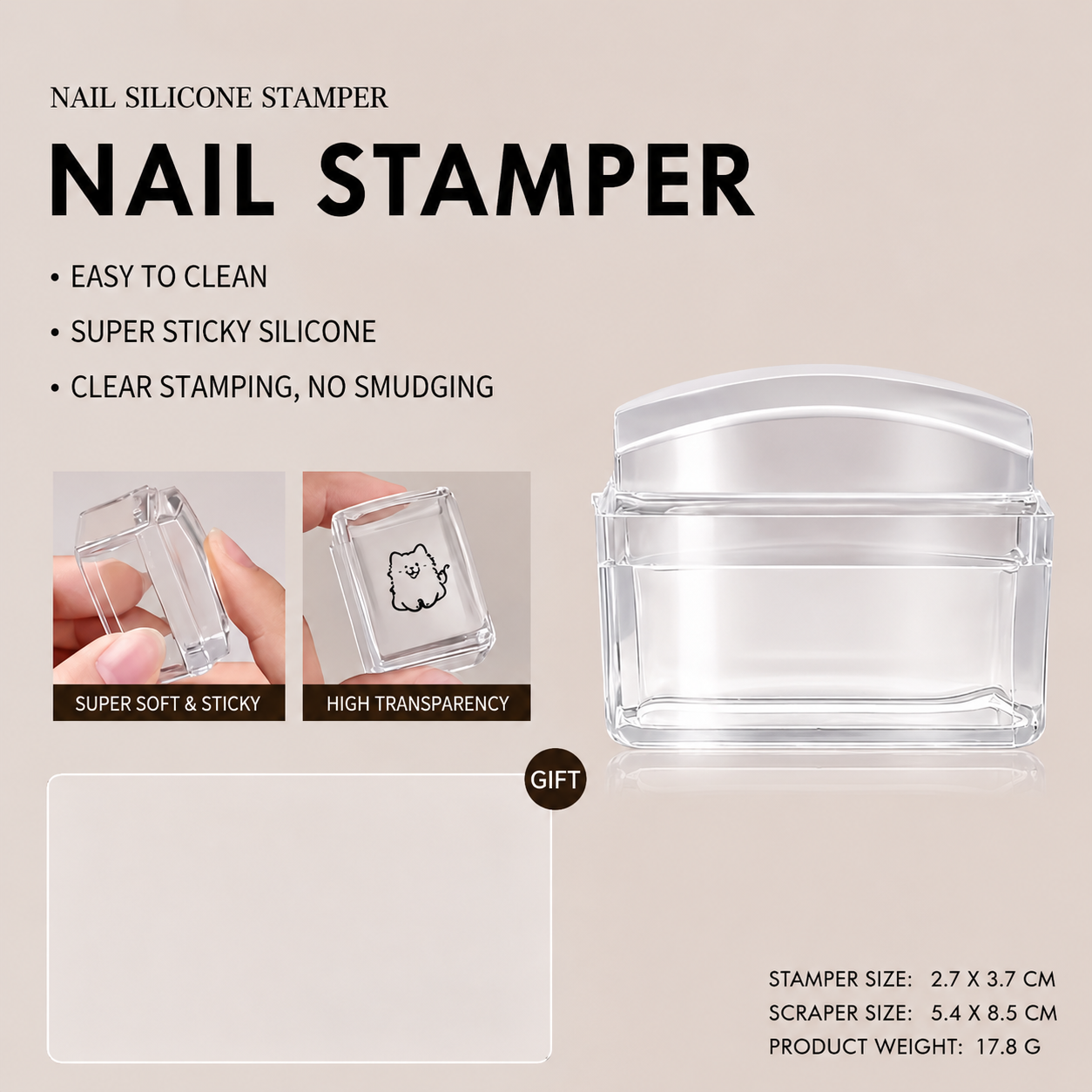 French Nail Hack/Clear Nail stamping tool
