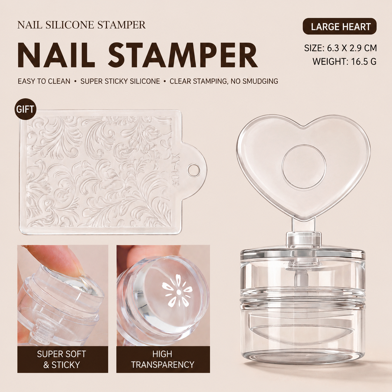 French Nail Hack/Clear Nail stamping tool