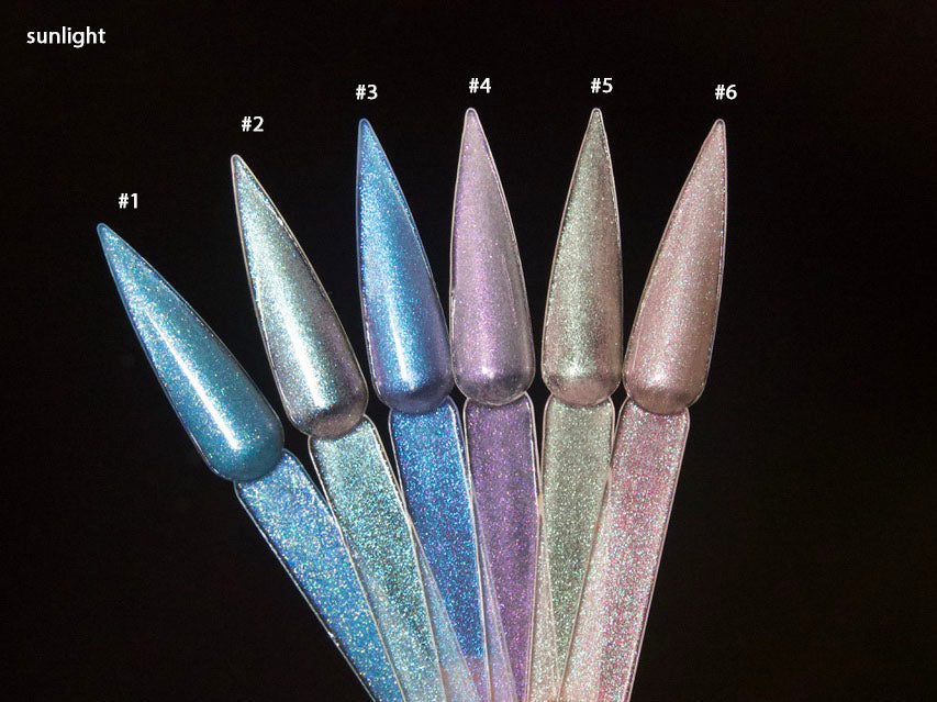15ml Pearlescent Ultrafine Glitter Aurora Unicorn Nail Gel Polish