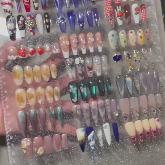 240pcs Gel tips Full Cover Coffin Almond Round Press on False Fake Nails Tips Manicure nail well tips