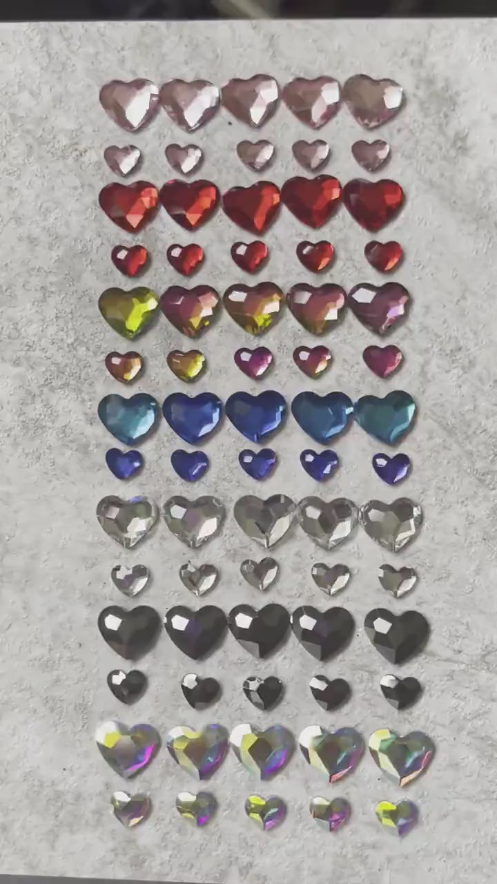10 pcs 3D Heart Shaped Nail Charms Nail art Jewelry Accessories Decal