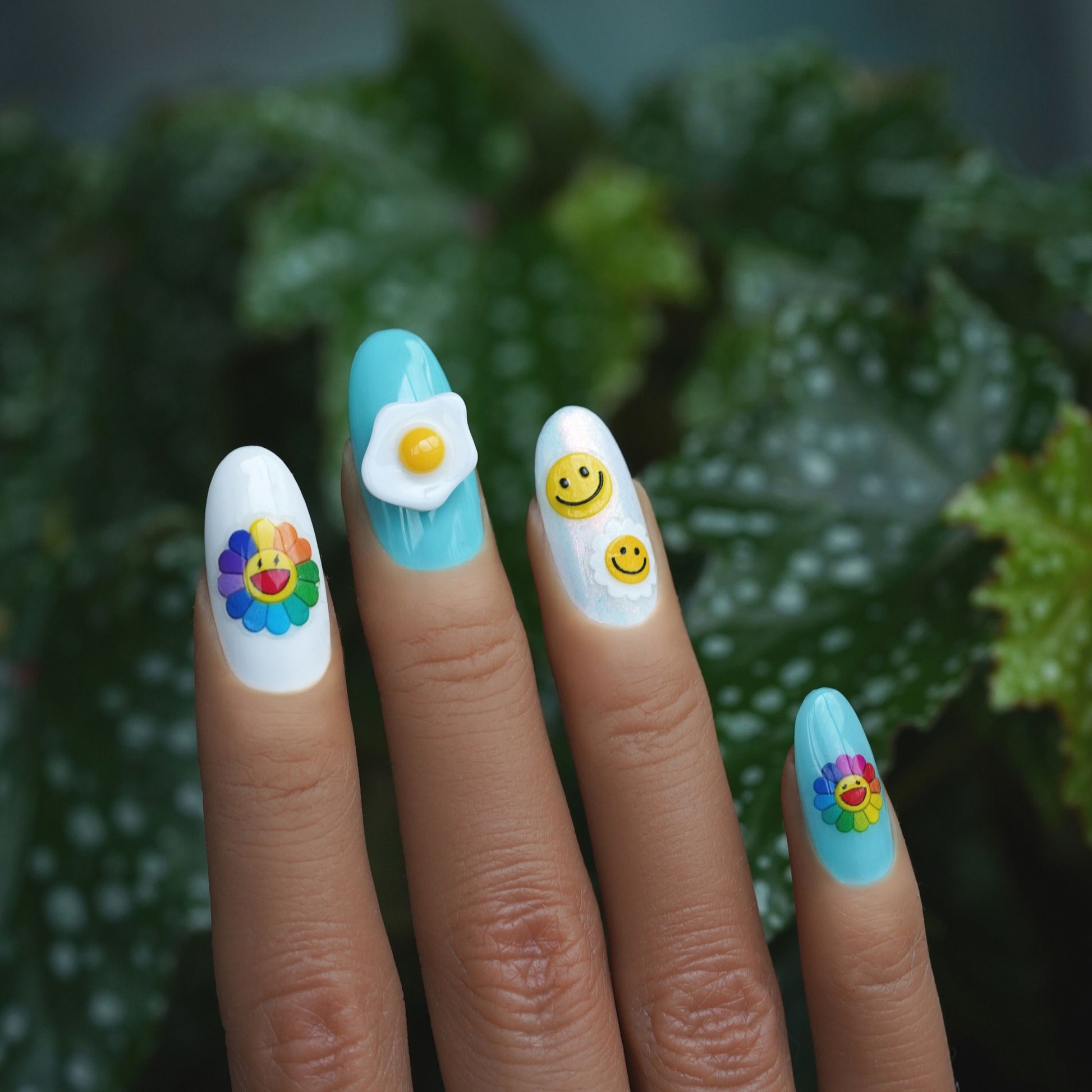 Emoji Nail Art Sticker/ Smiley Happy Face DIY Tips Stickers – MakyNailSupply