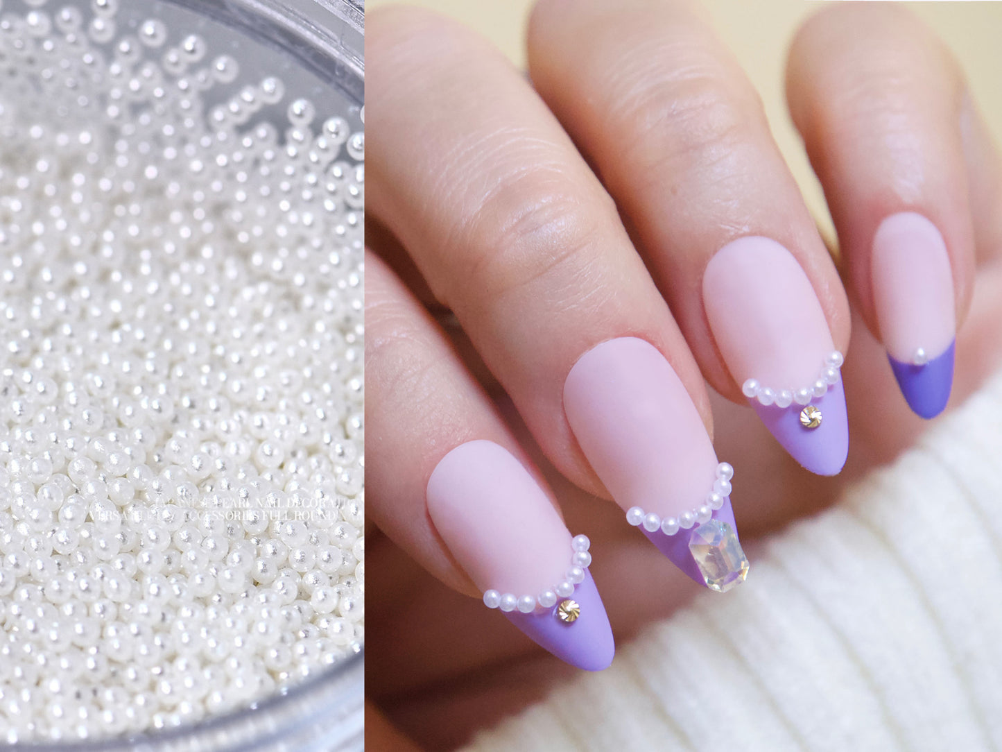 500pcs Very Tiny Solid Pearl Sphere Nail Decals