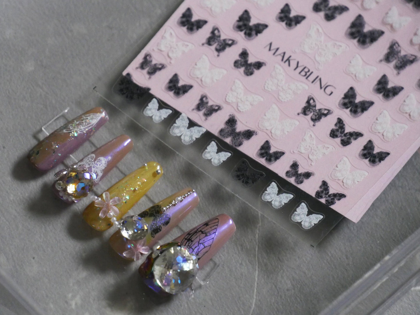 3D Glass Crystal Nail Ornament Decal