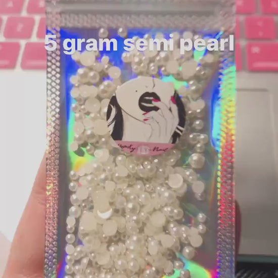 3g mixed Semicircle pearls