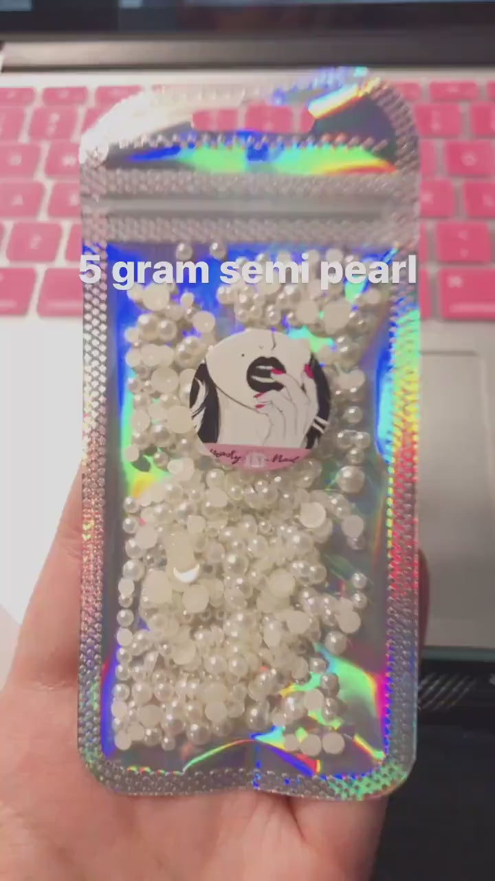 3g mixed Semicircle pearls