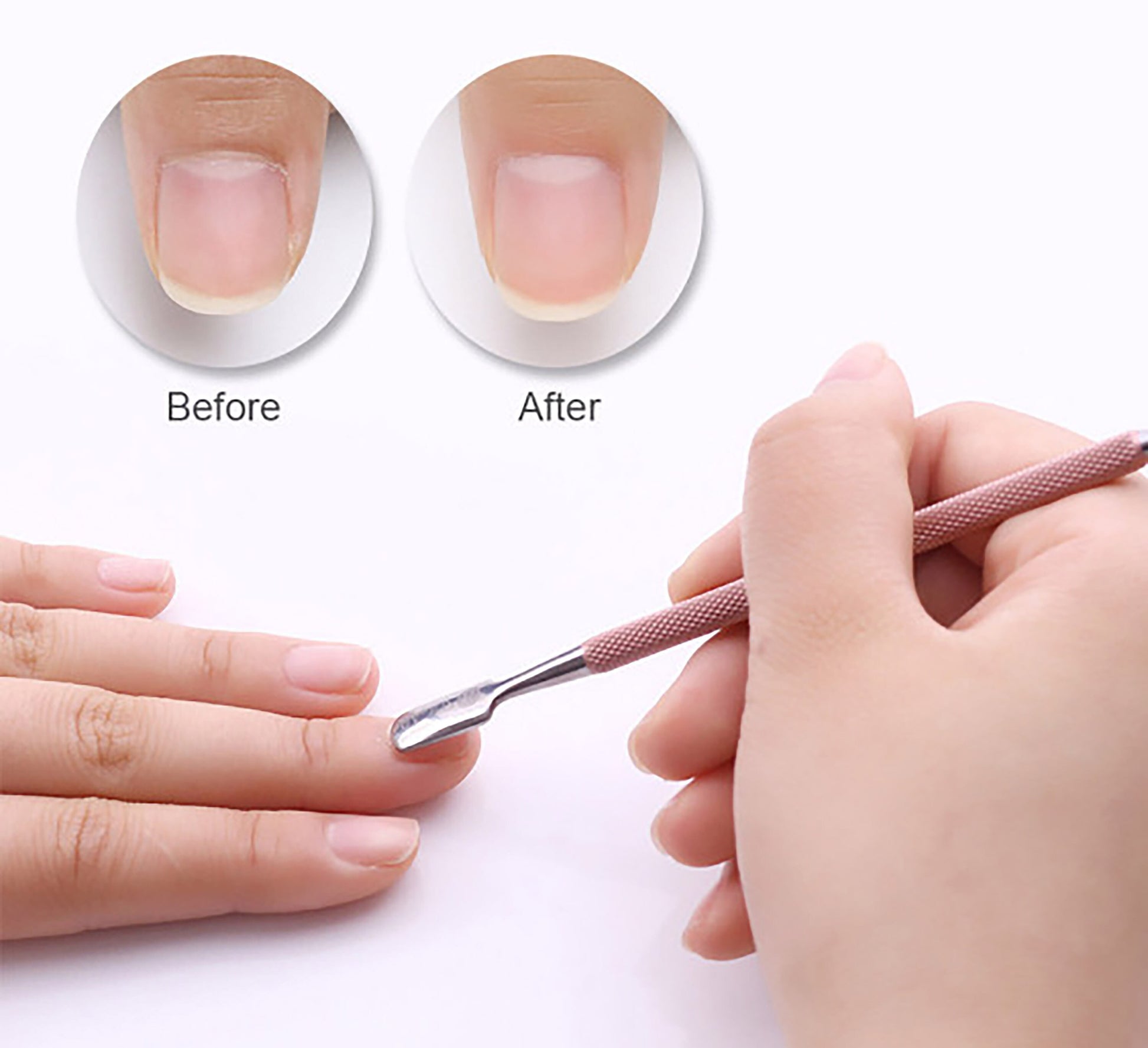 MUST have 1pc Stainless Steel Cuticle Remover/ Double Sided Finger Dead Skin Push/ Nail Cuticle Pusher Manicure Care Tool Scraper