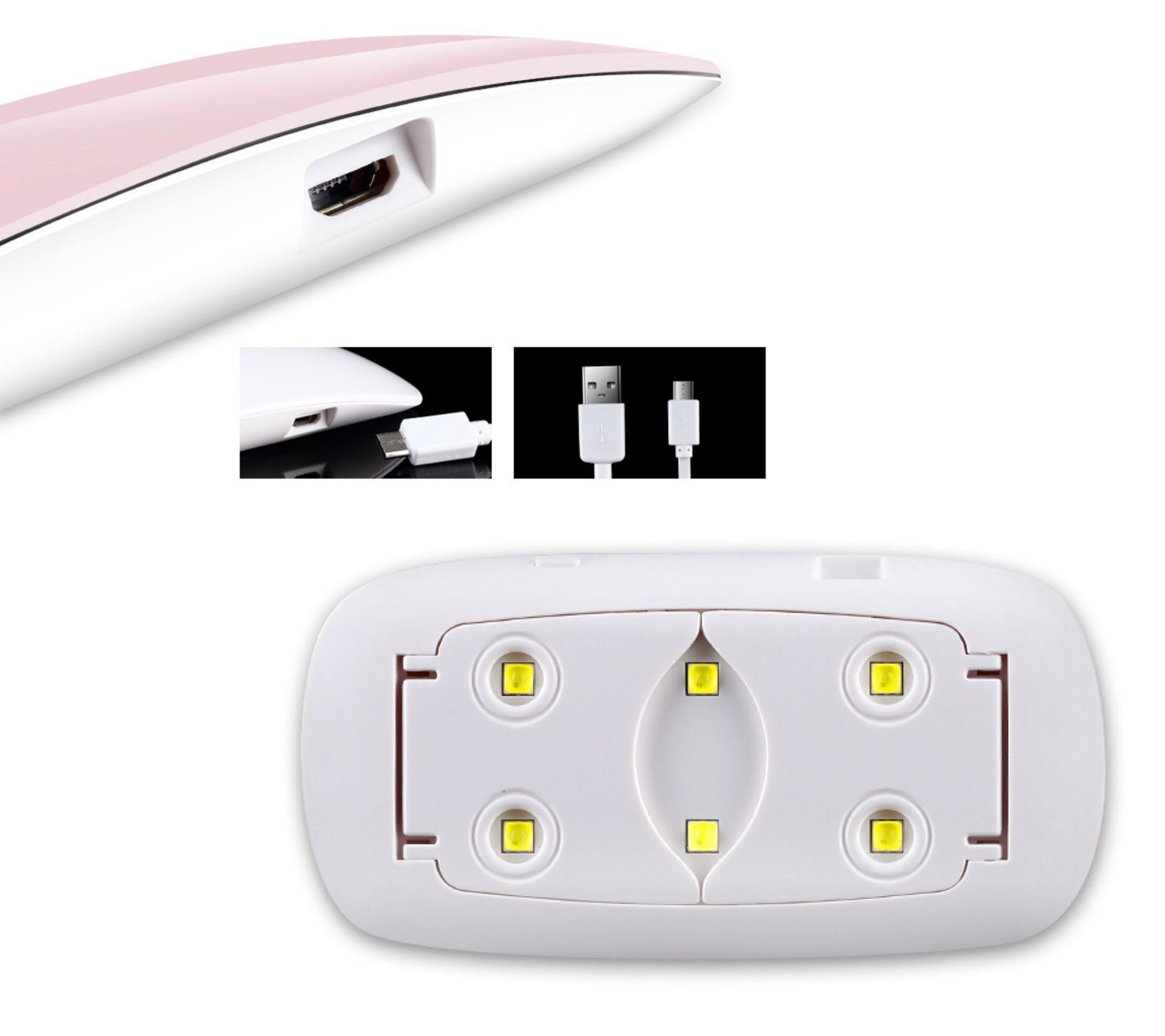 6w UV LED Lamp Nail Dryer Portable USB Cable/ Led Nail Lamp 40s 60s Gel Nail Dryer Home manicure diy light/ uv gel crafts