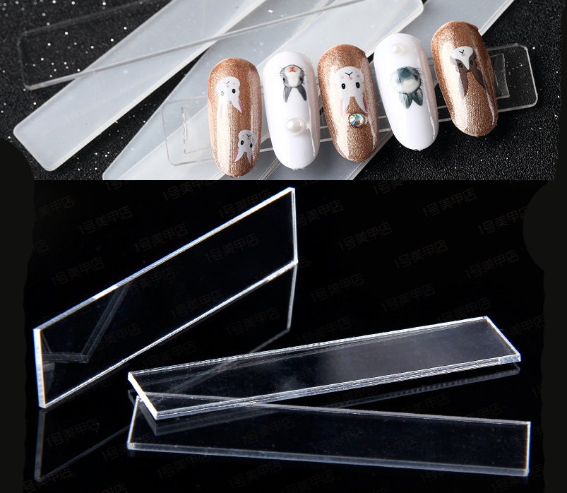 20 pcs acrylic-based nail display holder/ Transparent False Nail Tips display board/  Clear Display Stand Clear Acrylic Holders