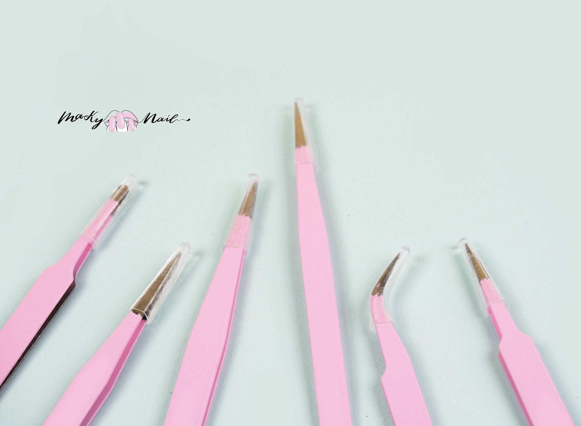 6 pcs Pink Tweezers Set/ Anti-Static Steel Tweezers Set for Craft, Jewelry, Electronics, Nail art tool supply/ Dotting tool