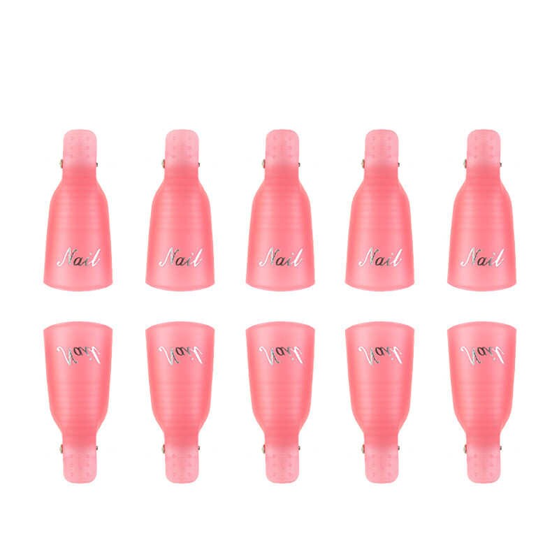 10pcs reusable Soak Off Caps Clips Nail Finger Soakers UV Nail Gel Remover Acrylic Nail Remove/ nail polish remove wrap clips